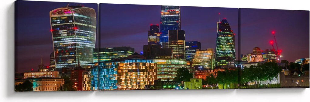 Obraz - Londyn wieczorem (170x50 cm)