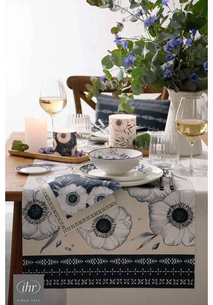 Bieżnik z bawełny organicznej 150x45 cm Holly Flower – IHR