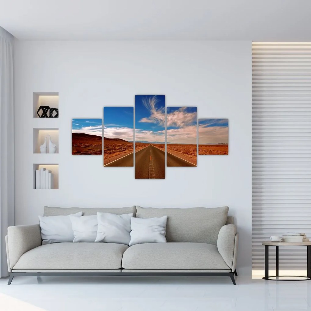 Obraz długiej drogi (125x70 cm)