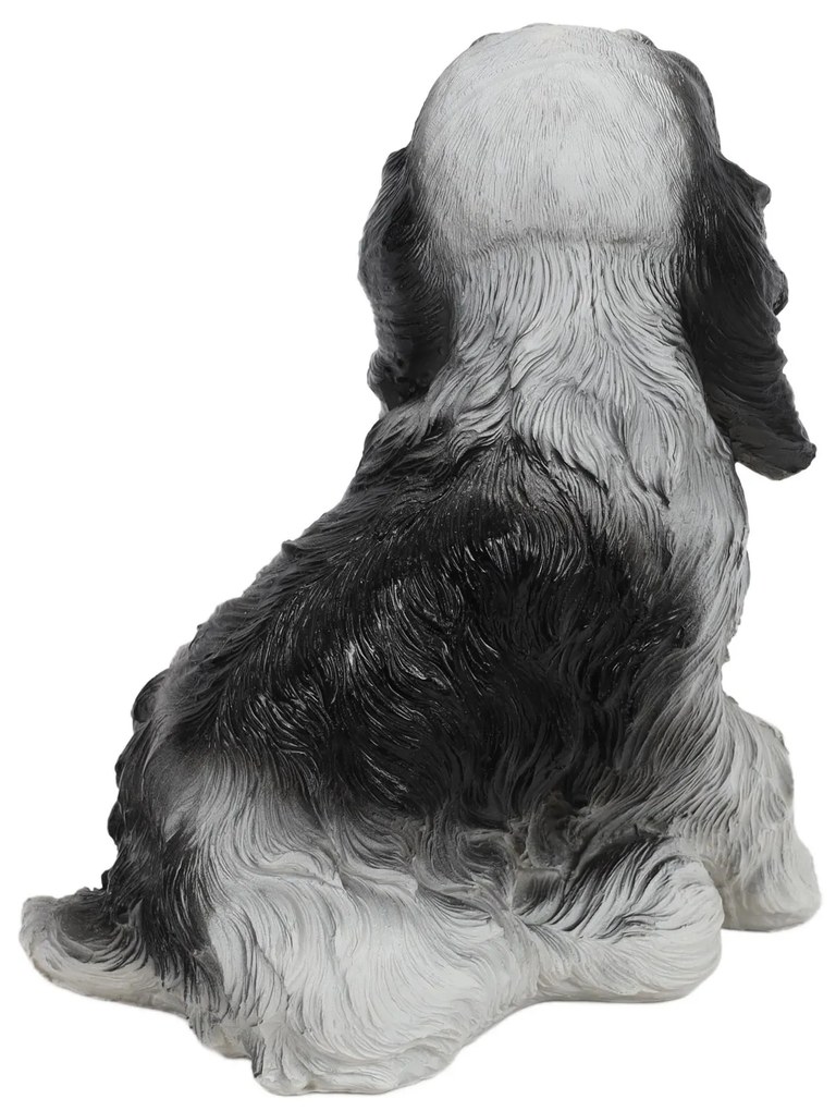 Figurka ogrodowa pies spaniel, wys. 27 cm, ze sztucznego kamienia