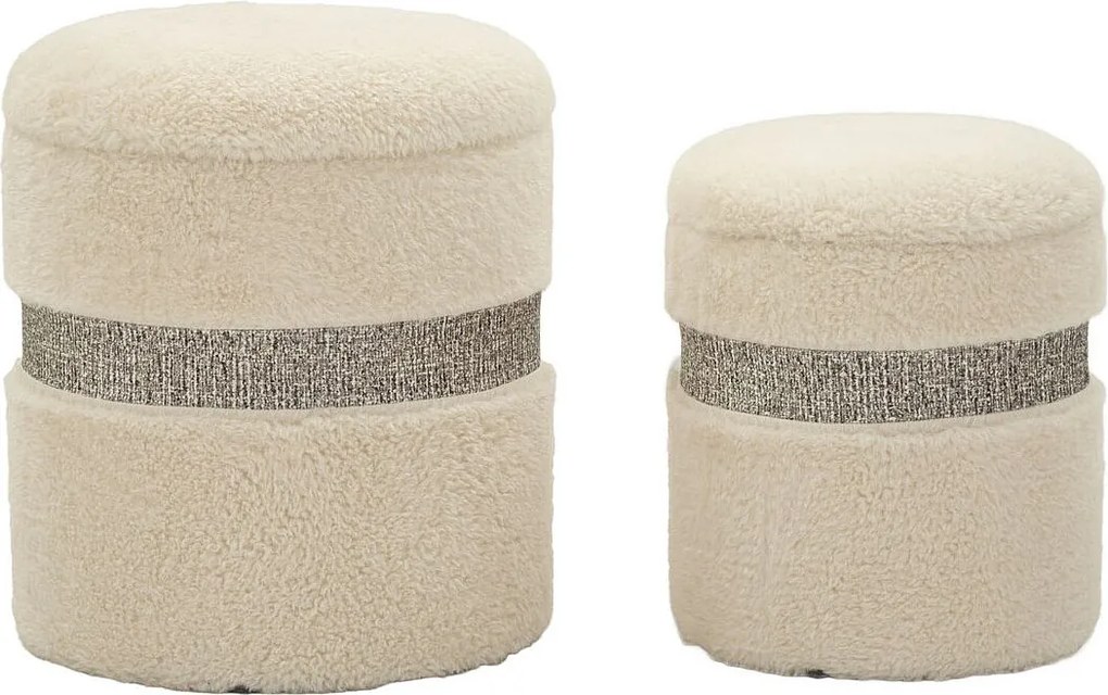 Pufa VKH720, Beżowy, 47x40x40 cm, Kendra Home