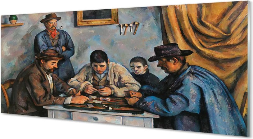 Szklany Panel Gracze w Karty - Paul Cézanne