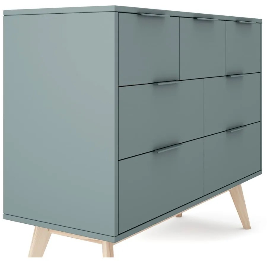 Szarozielona komoda 120x83x40 cm Pisco – Marckeric