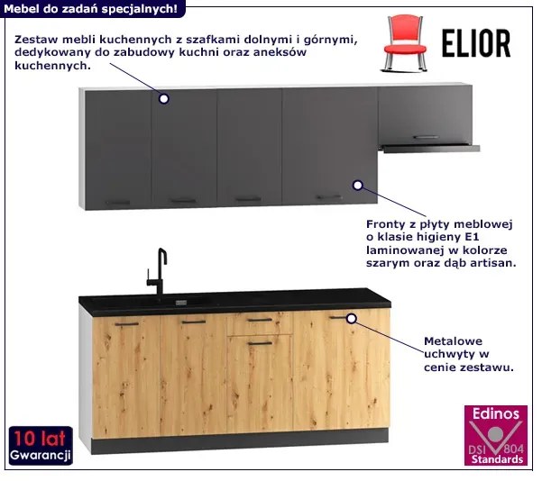 Komplet mebli kuchennych 1,8 x 2,4 m H2-G69