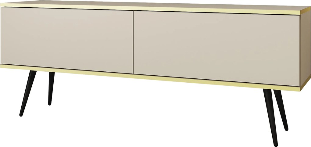Szafka RTV wisząca VENEZIA 135 cm do Salonu pod Telewizor - Odcienie beżu