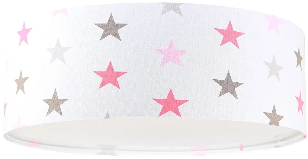 Plafon do pokoju dziewczynki w szaro-różowe gwiazdki - A356 Z0-D16