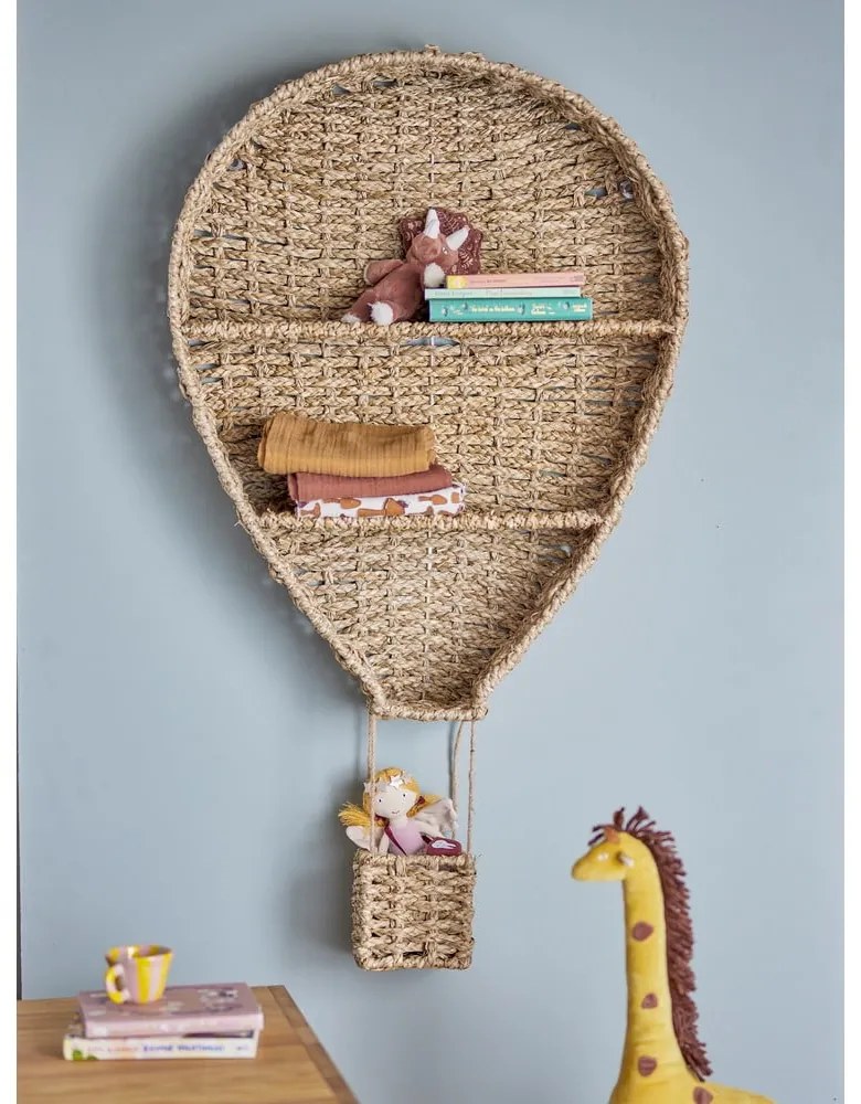 Naturalny dziecięcy regał ścienny z trawy morskiej 59x105 cm Ditter – Bloomingville Mini