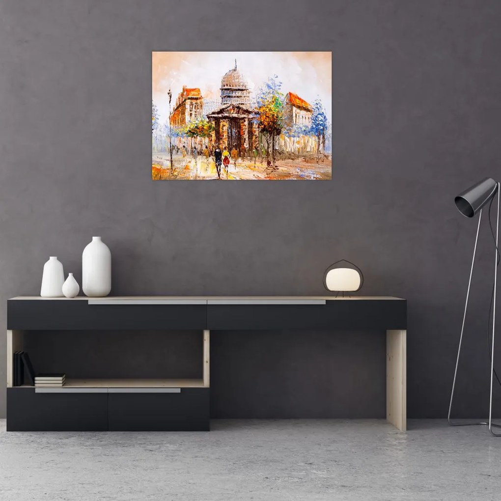 Obraz - Malowana miejska pamiątka (70x50 cm)