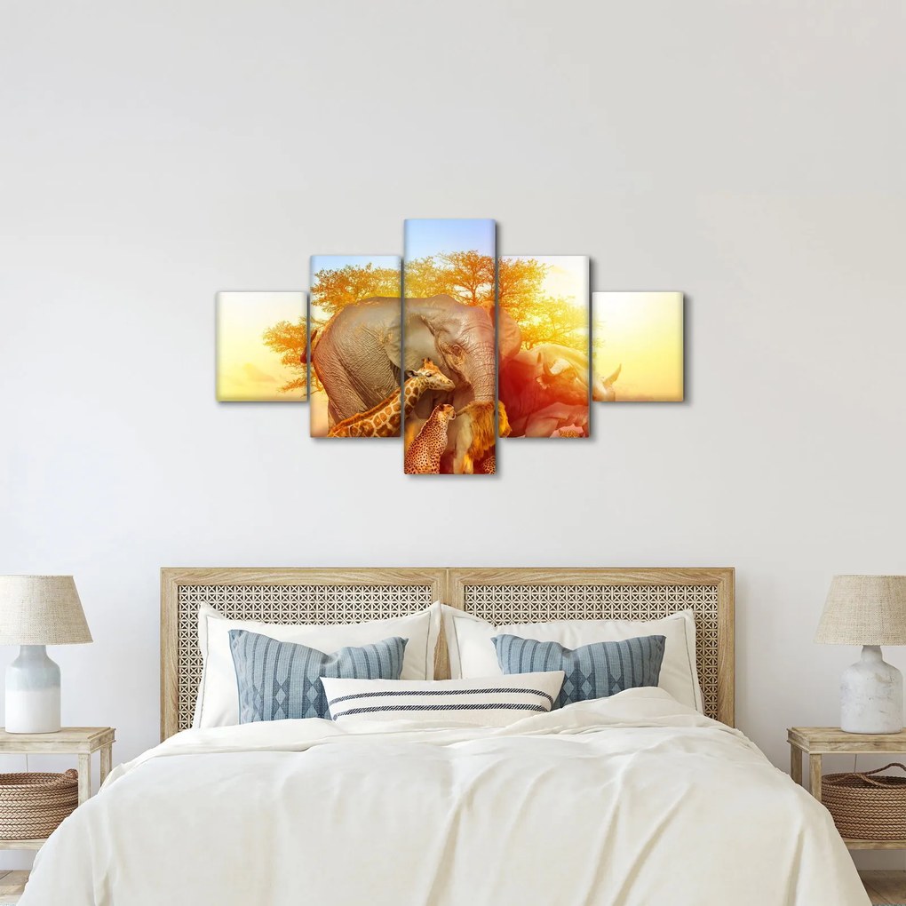 Obraz zwierząt afrykańskich (125x70 cm)