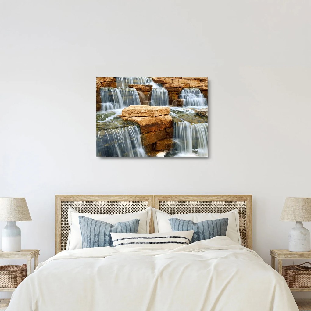 Obraz na szkle wodospadu (70x50 cm)