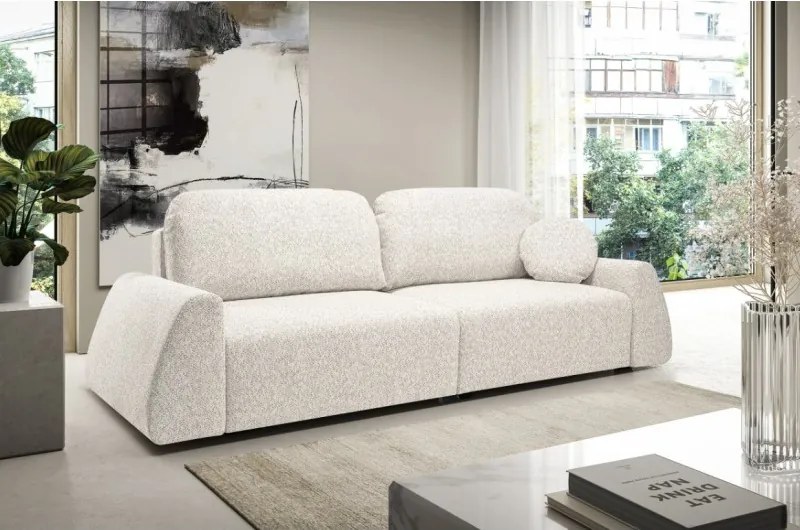 Sofa ALMI z funkcja spania i pojemnikiem JASNY BEŻ EXCITE ME 01