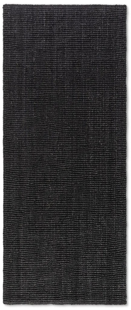 Dywan naturalny jutowy ręcznie tkany Boucle czarny 80 cm x 150 cm