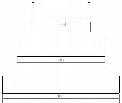 Zestaw 3 półek ściennych w kolorze dąb artisan M7-R98