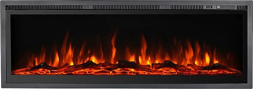 Kominek elektryczny, ścienny, frontowy, wbudowany, CHICAGO130, dł. 127 x gł. 14 x wys. 45