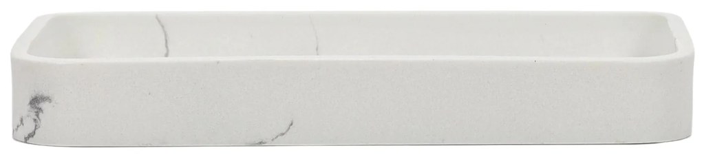 Mała taca dekoracyjna do łazienki, wzór marmuru, 19,2 x 11,3 x 2,5 cm