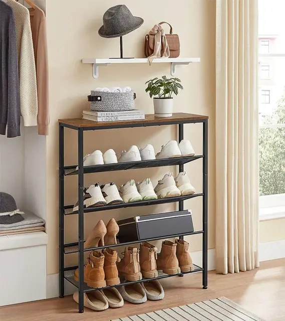 Industrialna szafka na buty z metalowymi półkami N8-H56