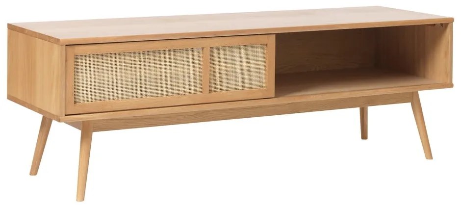 Szafka pod TV w dekorze dębu w naturalnym kolorze 150x50 cm Barrali – Unique Furniture