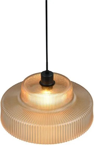Lampa wisząca w bursztynowym kolorze ze szklanym kloszem ø 35 cm Abella – Reality