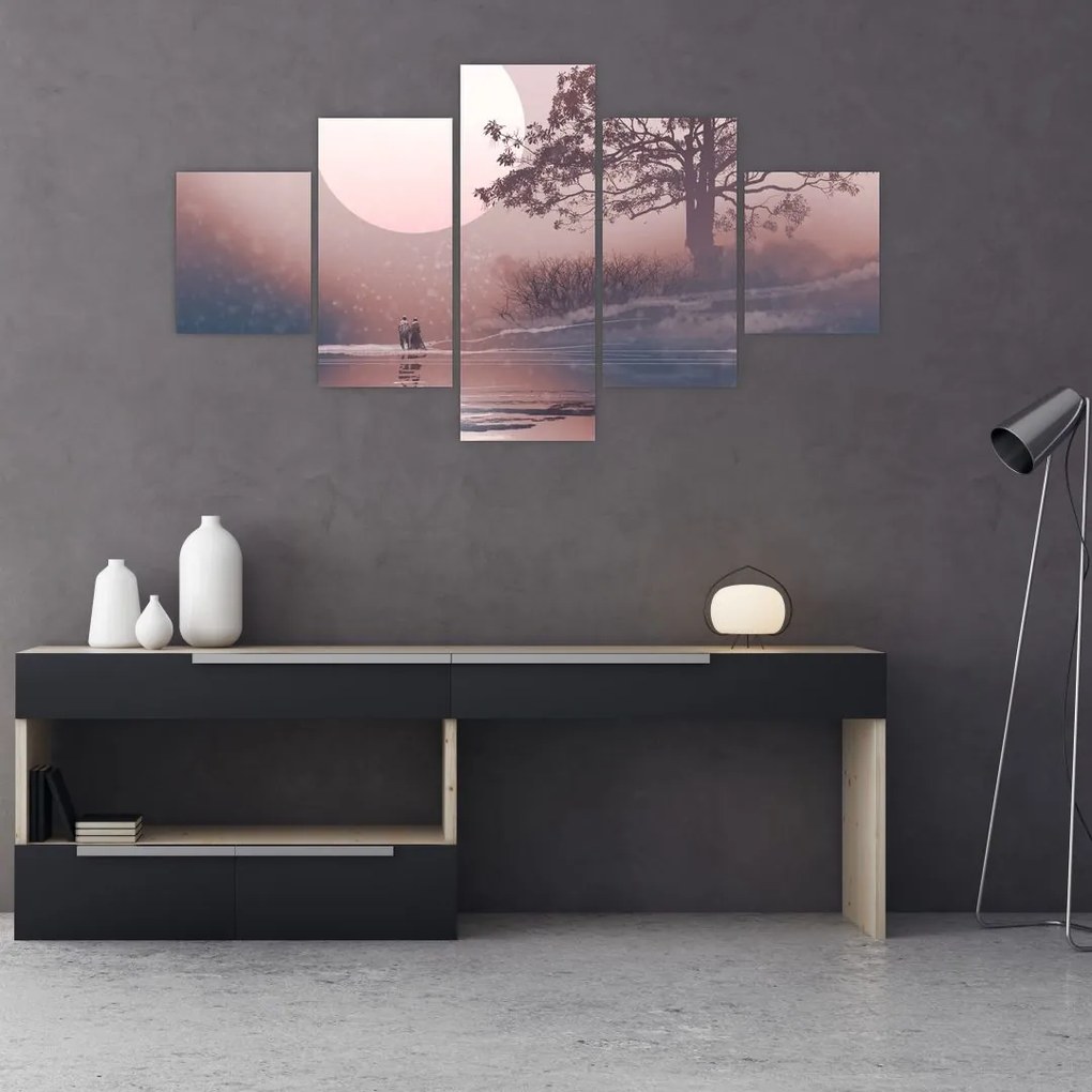 Obraz - Zakochana para (125x70 cm)
