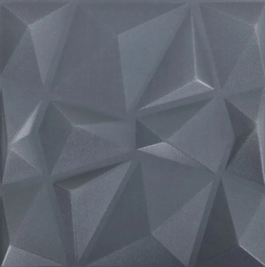 Nowoczesne panele ścienne 12 sztuk diamentowa szarość T9-N73