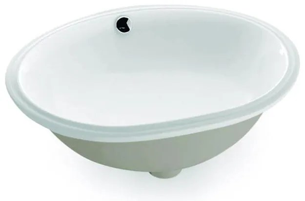Bathco 0053 - Umywalka wpuszczana ANCONA 55x41 cm porcelana/biały