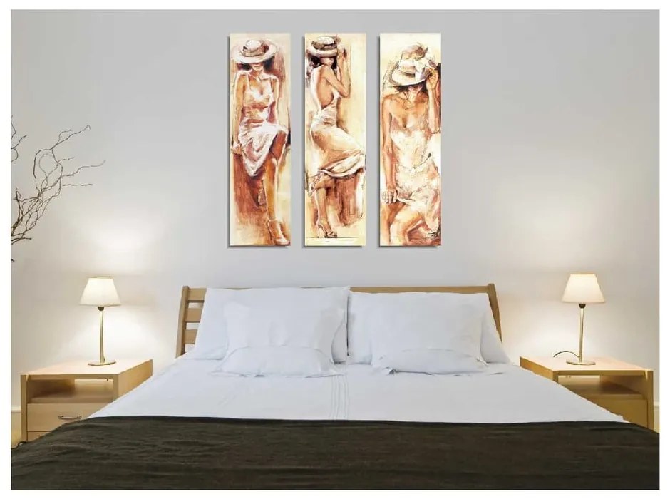 3-częściowy obraz na płótnie Romantic Mood