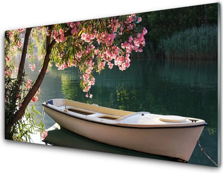 Szkło Ozdobne do Kuchni Łódka Pod Rozłożystym Drzewem