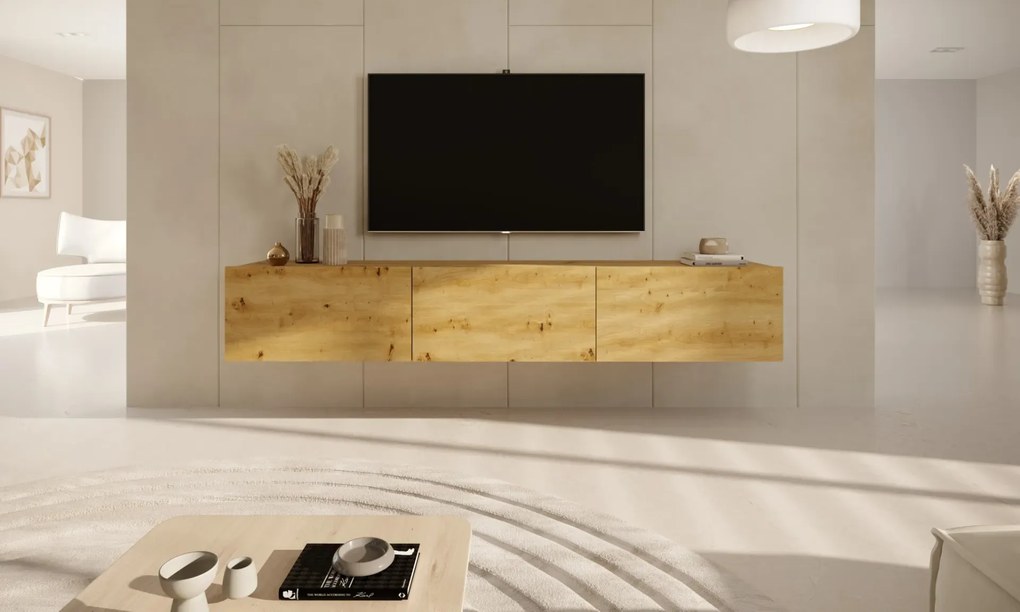 Szafka RTV GABI 160cm dąb artisan wisząca KOCOT MEBLE
