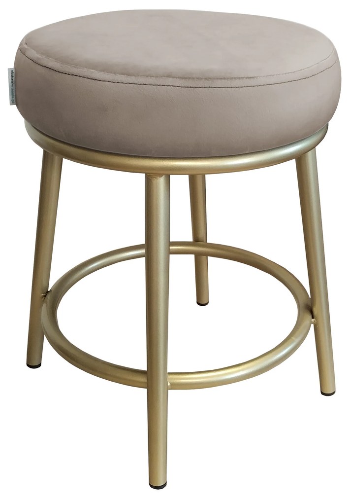 Taboret Ben noga metalowa złota MG09