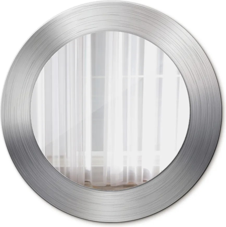 Lustro dekoracyjne okrągłe Błyszcząca stal