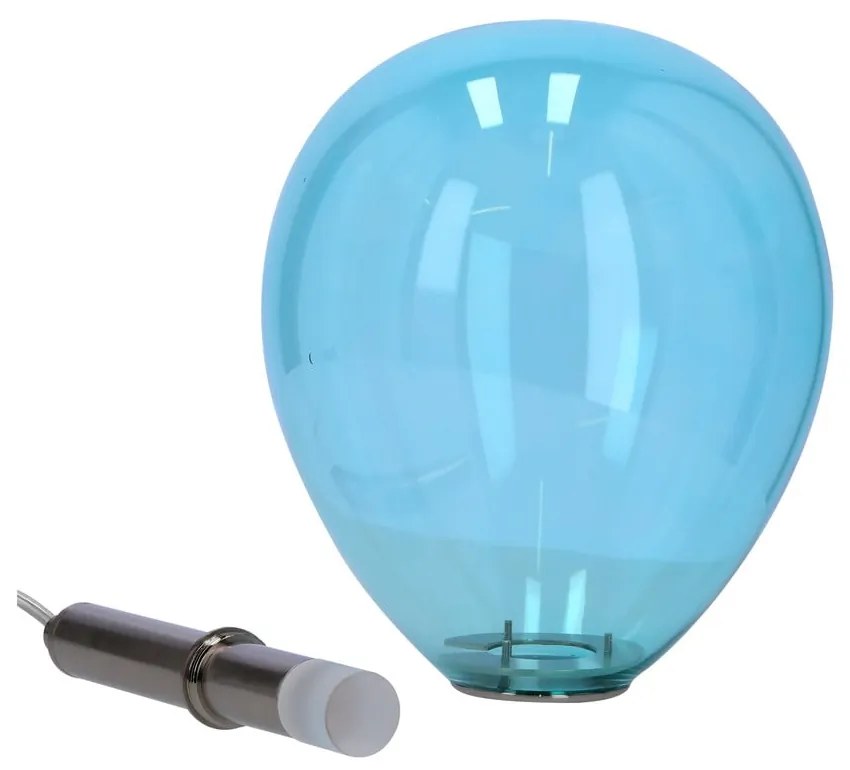 Niebieska lampa wisząca LED ze szklanym kloszem Lukka – Candellux Lighting