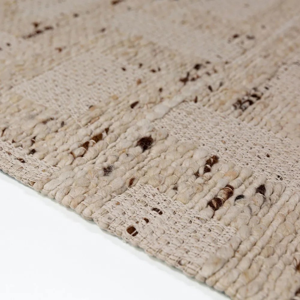 Dywan z mieszanki wełny tkany ręcznie w naturalnym kolorze 160x230 cm Rova Blend – Flair Rugs