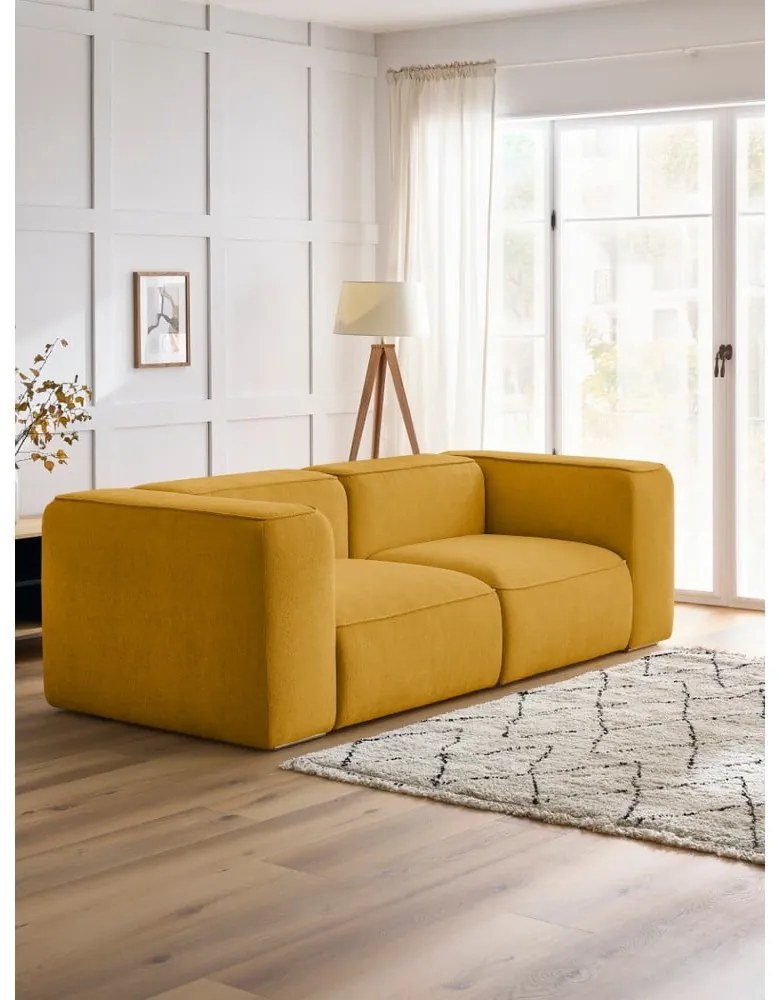 Sofa w kolorze ochry 255 cm Zephyr – Bobochic Paris