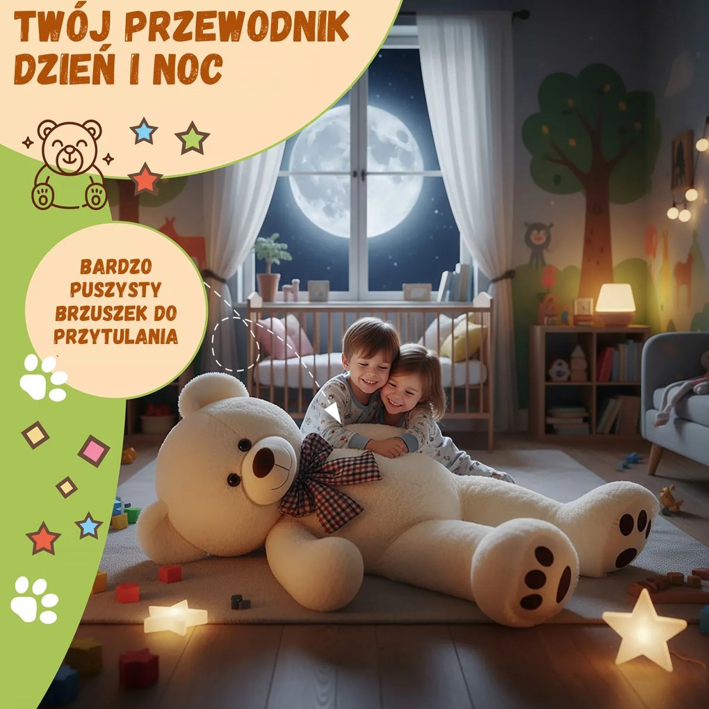 Duży pluszowy miś BENY, 100cm, kremowa Monzana