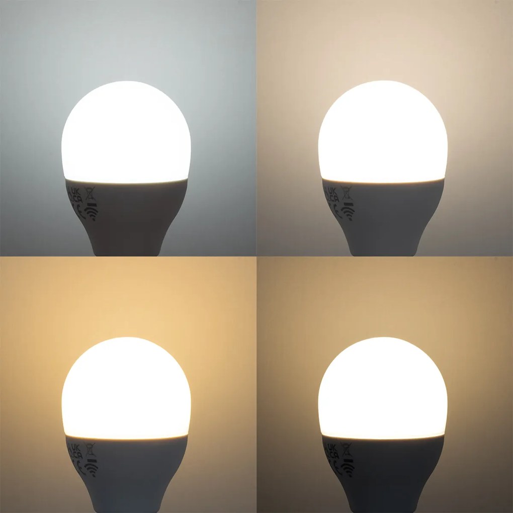 Zestaw 5 inteligentnych żarówek LED E14 G45 Opal RGBW 4,9W 470 lm 2700-6500K