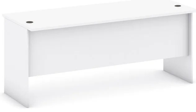 Biurko proste MIRELLI, długość 1800 mm, biały