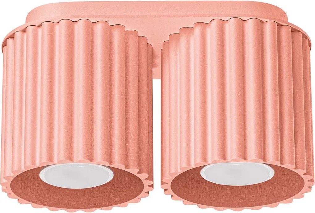 Lampa Sufitowa Minimalistyczny Aura, Aluminium - 2 Źródło - L.21 X H.12 Cm - Brzoskiwniony