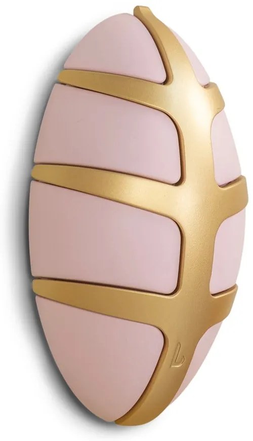 Jasnoróżowy/w kolorze złota ścienny plastikowy haczyk Bug – Spinder Design