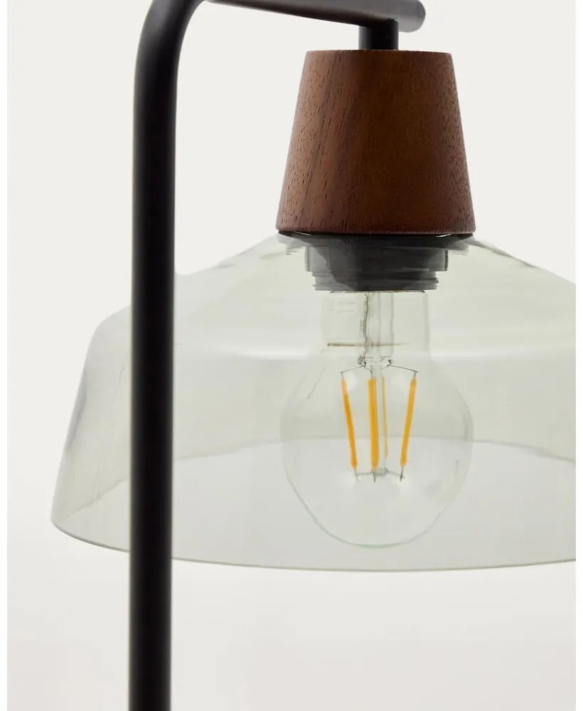Zielona lampa stołowa ze szklanym kloszem (wysokość 55 cm) Silex – Kave Home