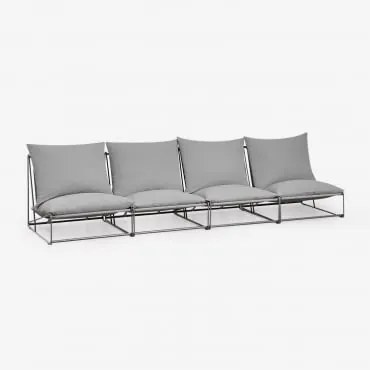 Amaro 4-częściowa Modułowa Sofa Ogrodowa Grey - Sklum