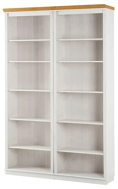 Biały regał z litego drewna sosnowego 148x223 cm Anita – Støraa