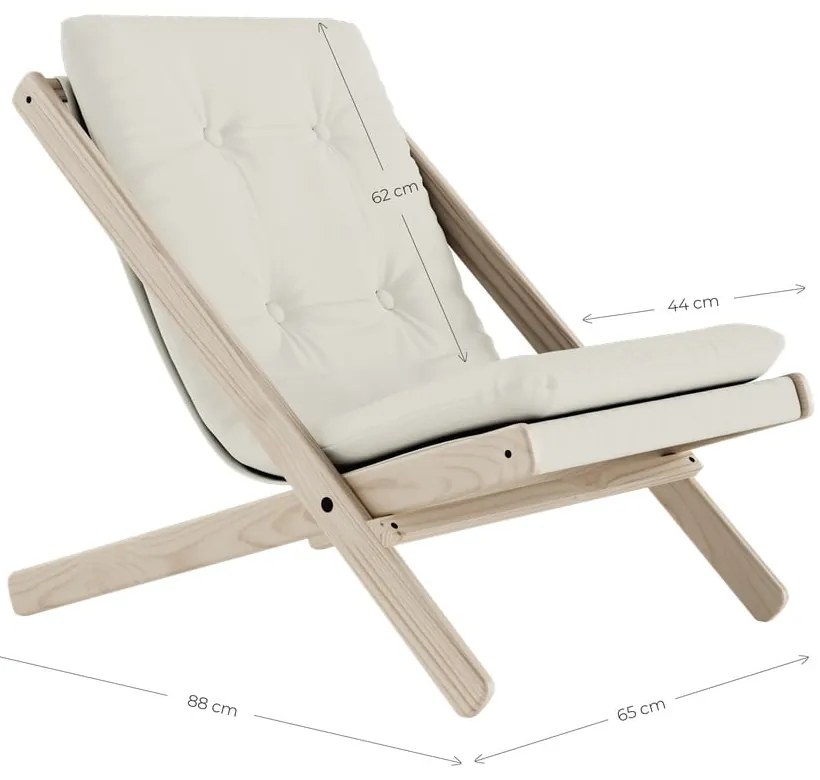 Fotel rozkładany Karup Design Boogie Black/Linen Beige