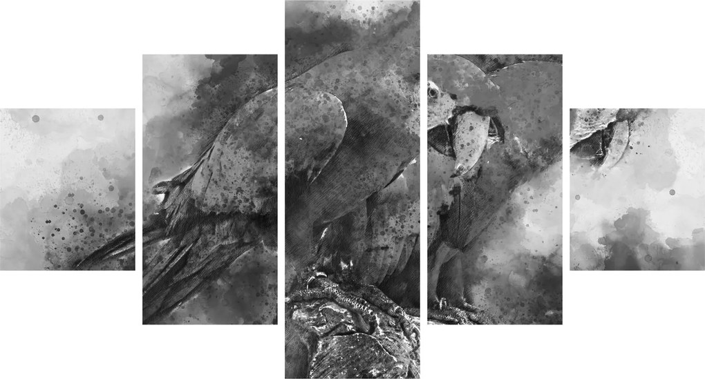 Obraz - Papugi akwarelowe (125x70 cm)