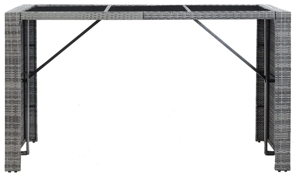 Komplet szarych mebli ogrodowych rattanowych T4-B78
