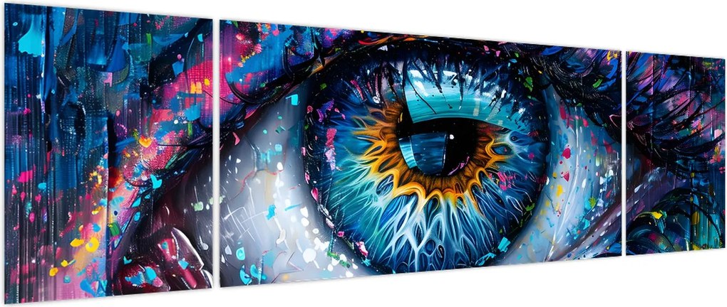 Obraz - Malowanie oczu (170x50 cm)