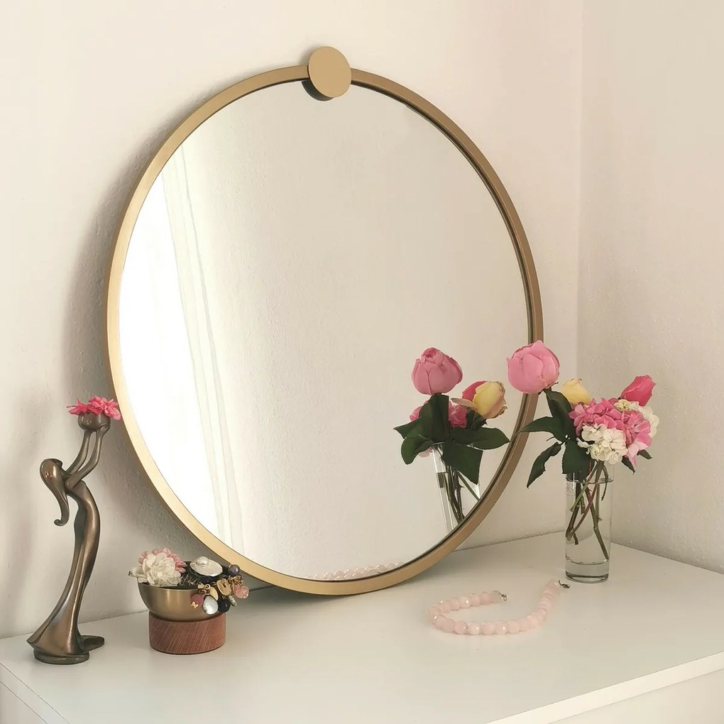 Lustro Gold Metal Ayna 60 cm