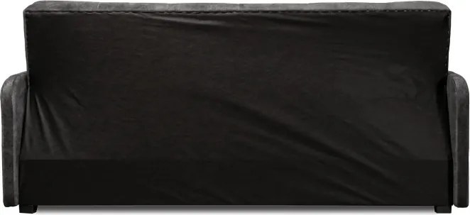 Sofa z Funkcją Spania ARIA Wersalka Rozkładana Dwuosobowa Welurowa Szara Nowoczesna do Salonu