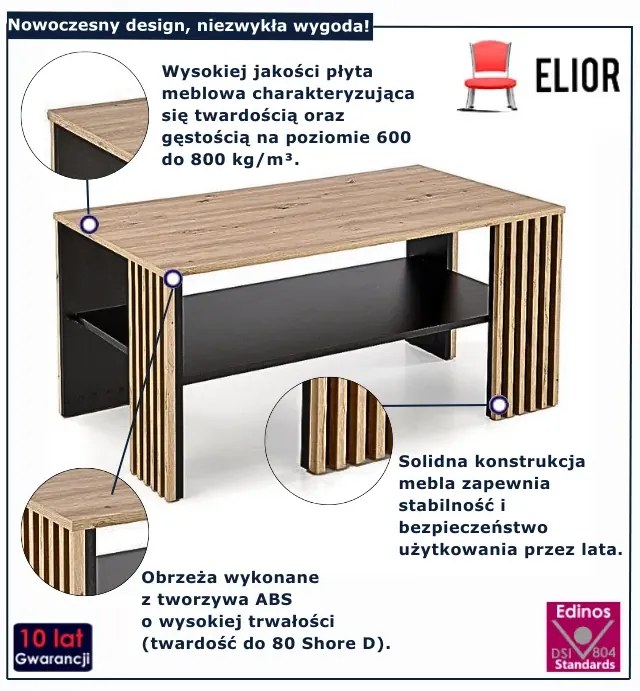 Prostokątna nowoczesna ława do salonu Z2-E36