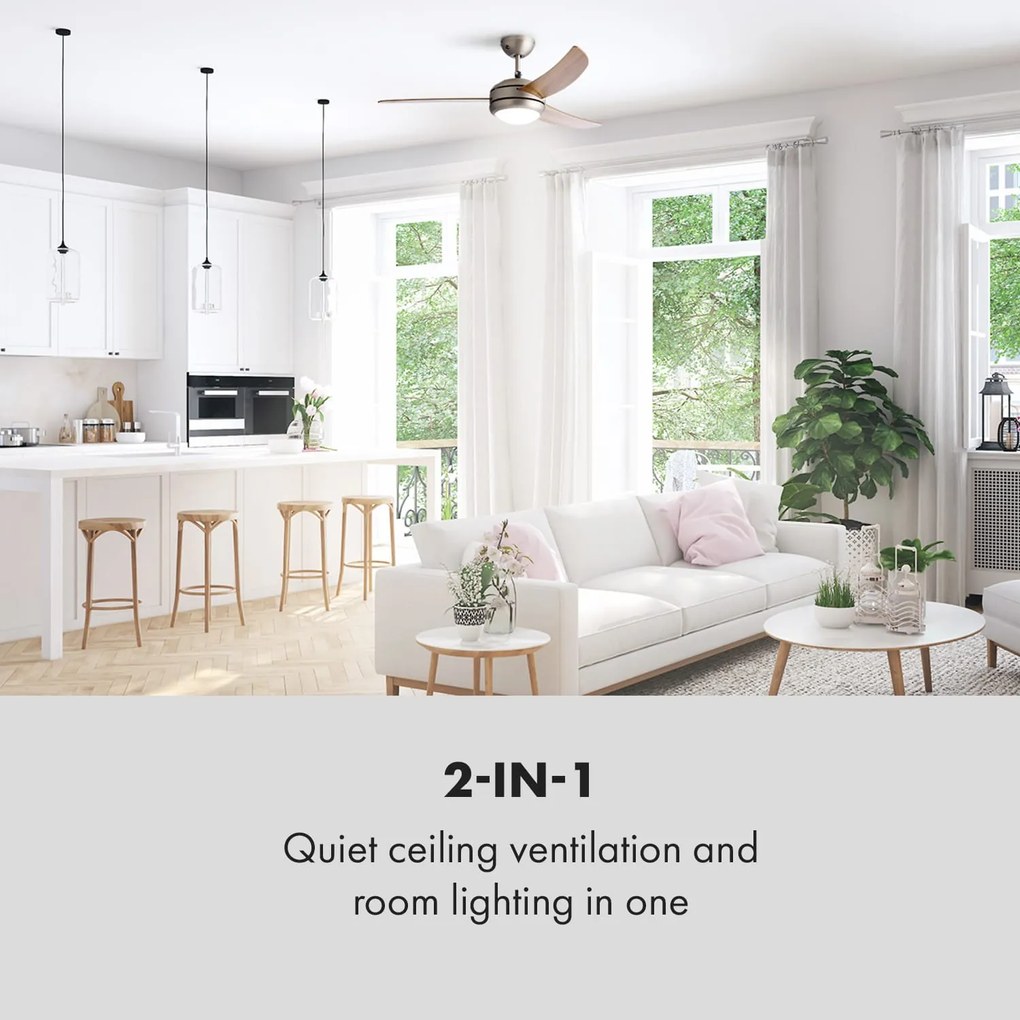 Klarstein El Paso 132 cm 54 W wentylator sufitowy buk