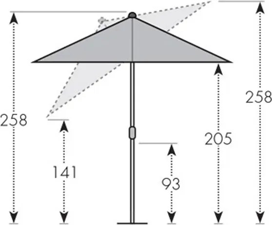 Doppler ALU WOOD parasol ogrodowy 300 x 200 cm brązowy